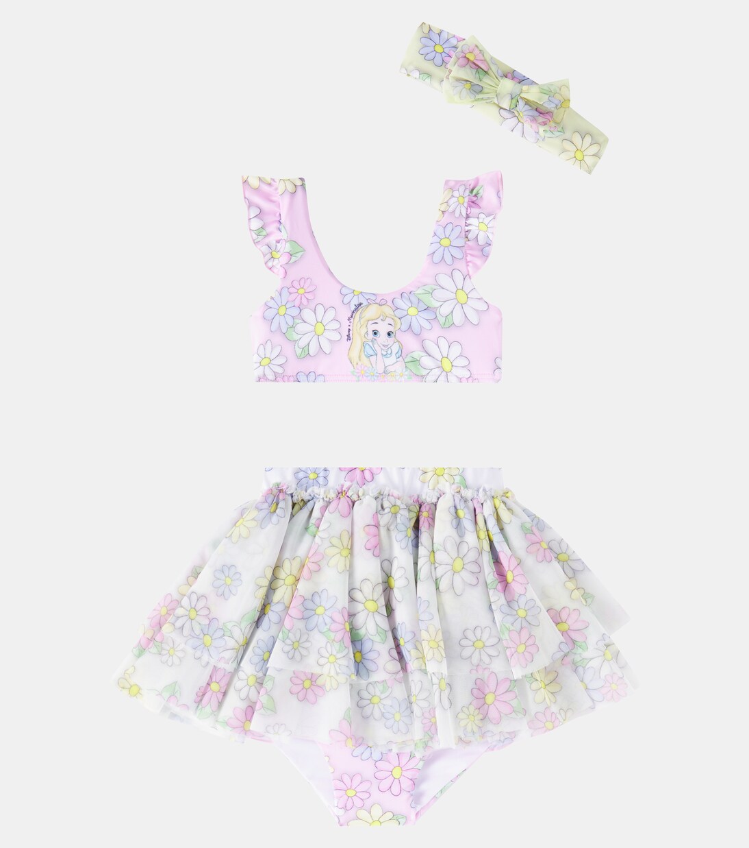 Baby - Gonna, bikini e fascia per capelli con stampa | Monnalisa