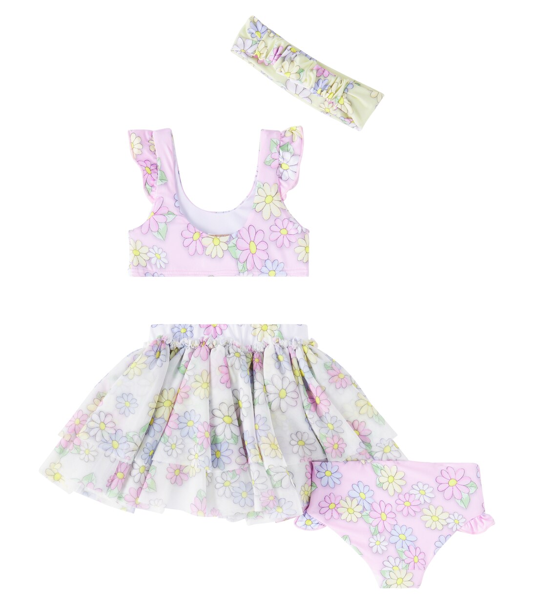 Baby - Gonna, bikini e fascia per capelli con stampa | Monnalisa