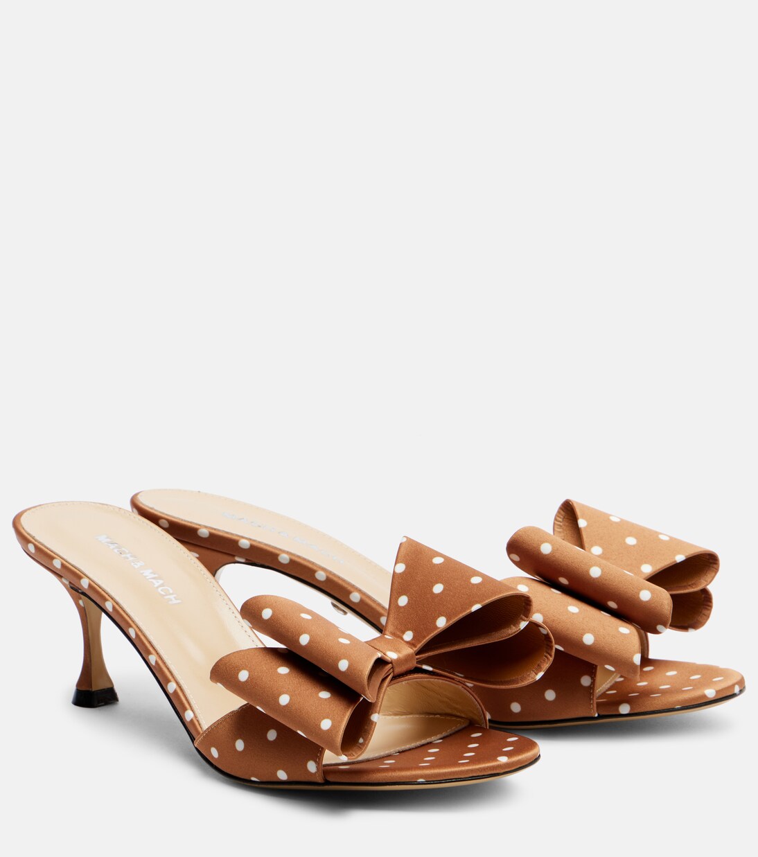 Le Cadeau 65 polka-dot satin mules | Mach & Mach