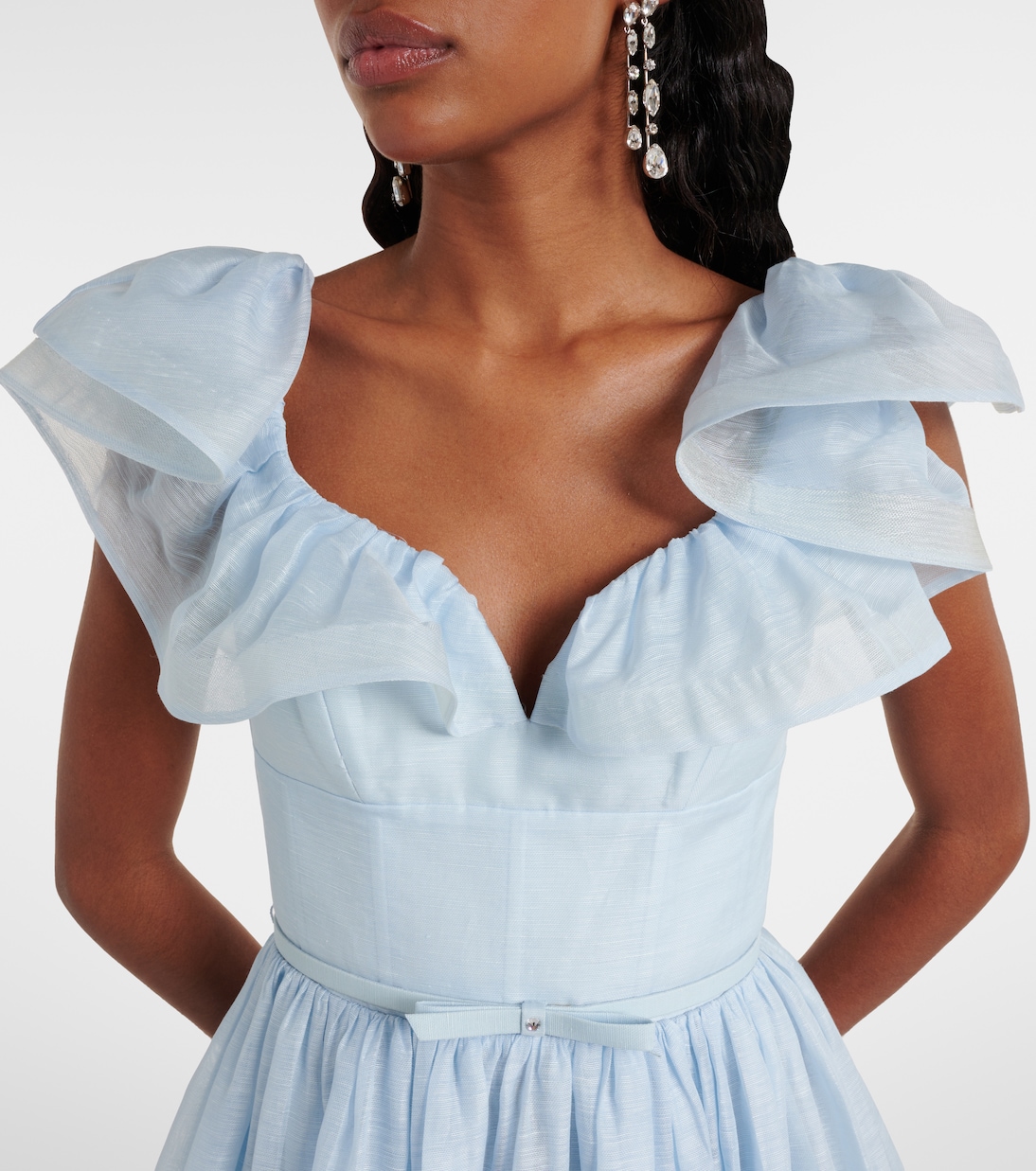 Dawning linen and silk midi dress | Zimmermann