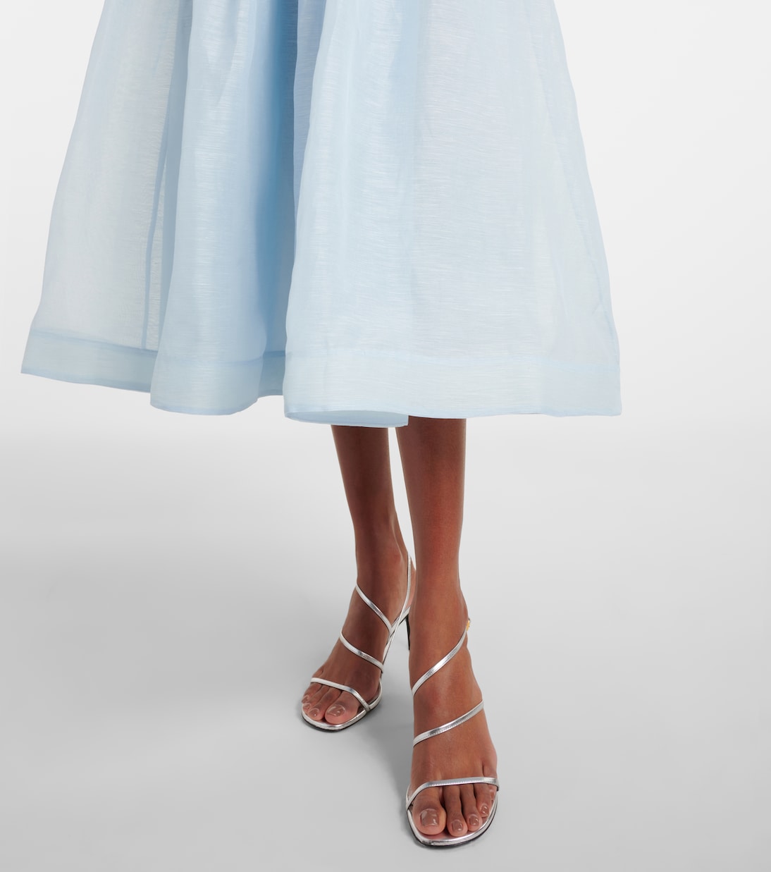 Dawning linen and silk midi dress | Zimmermann