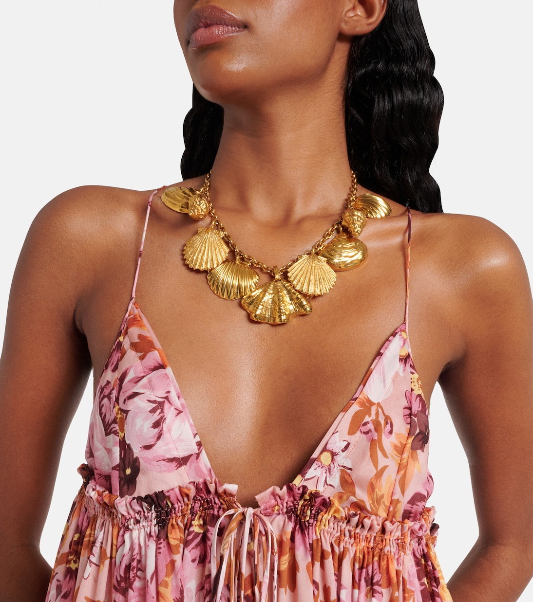 Robe en soie à fleurs | Chloé