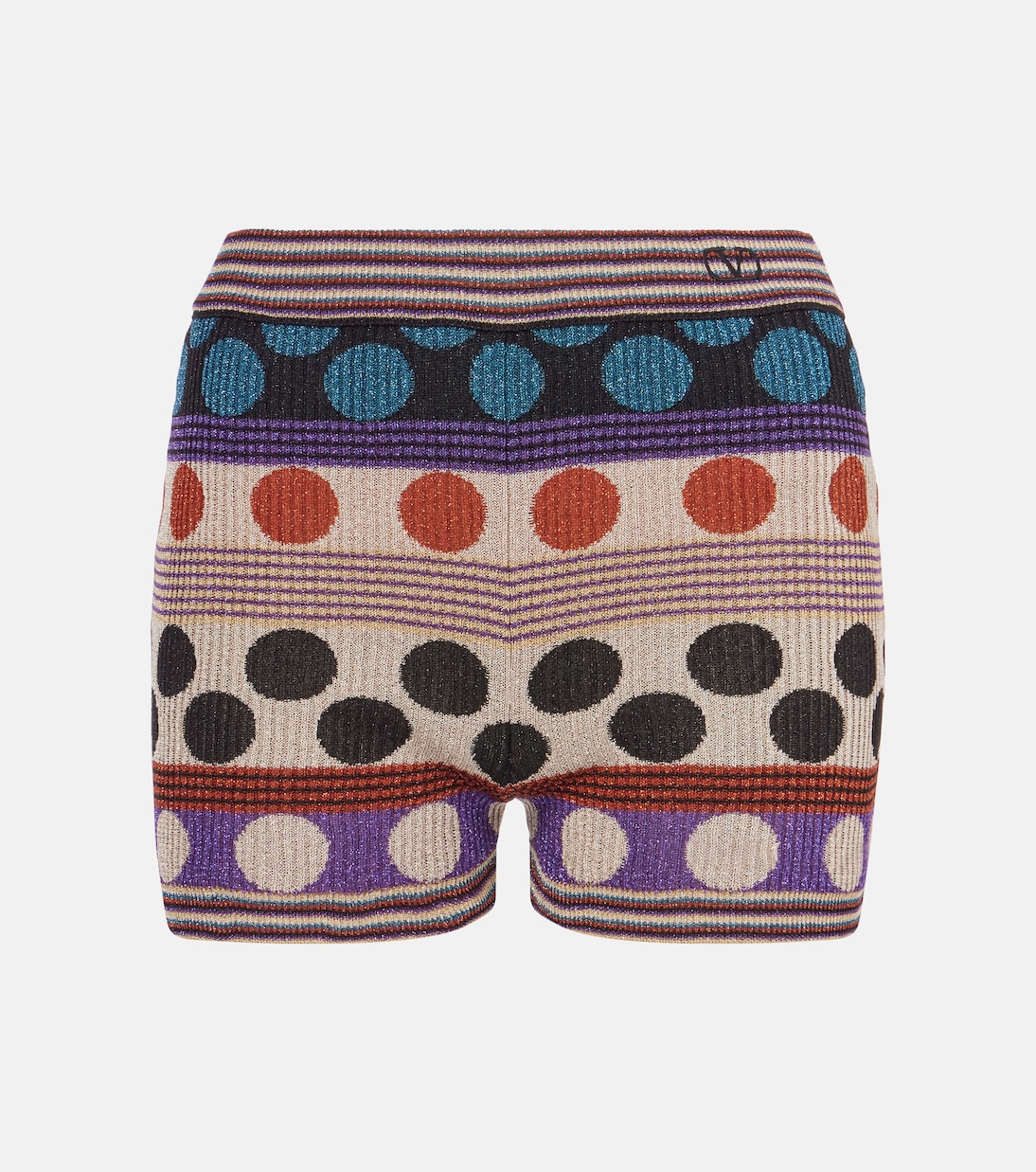 Polka-dot jacquard lamé shorts | Valentino