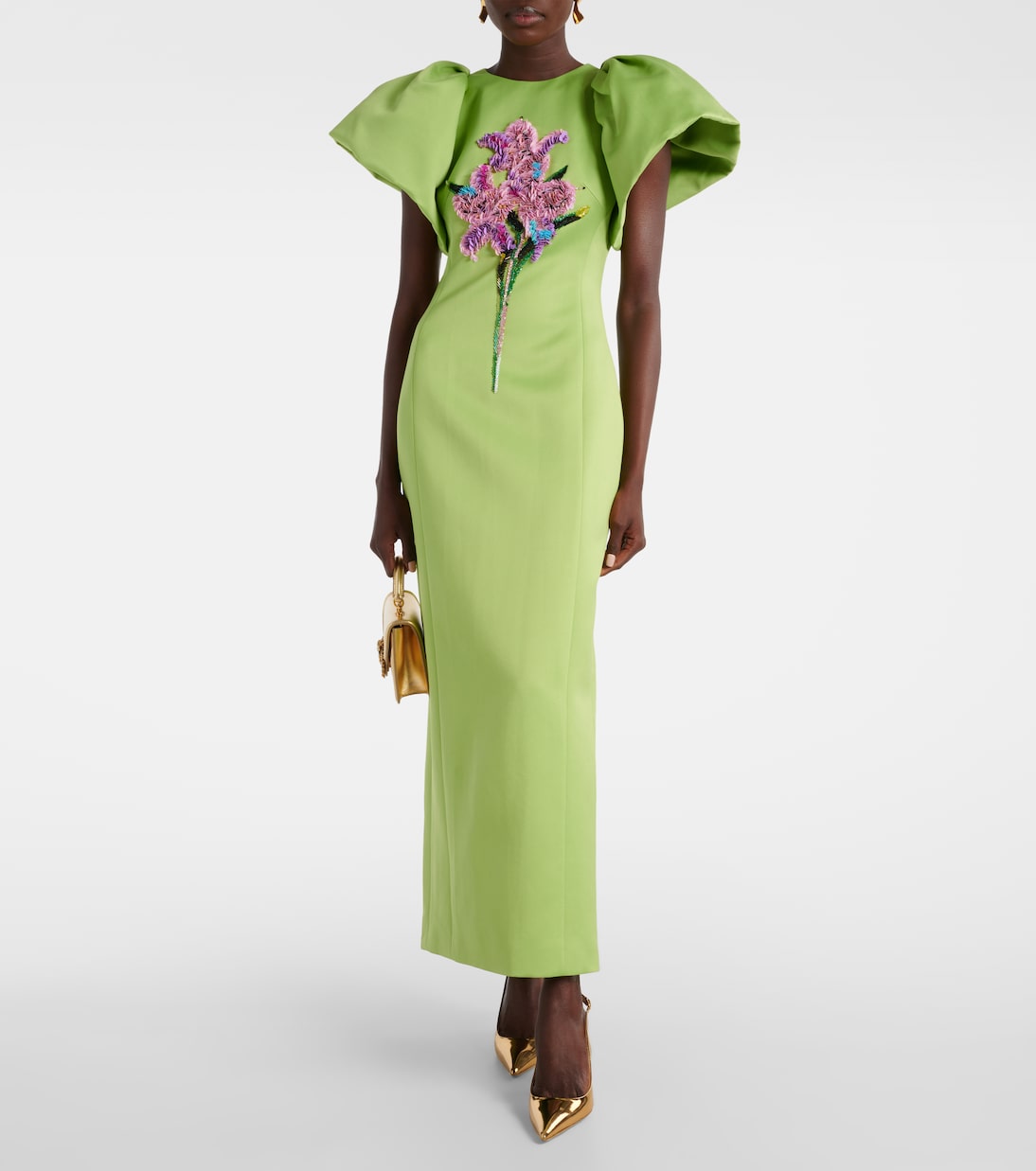 Robe de cocktail Lucinda en satin à sequins | Leo Lin