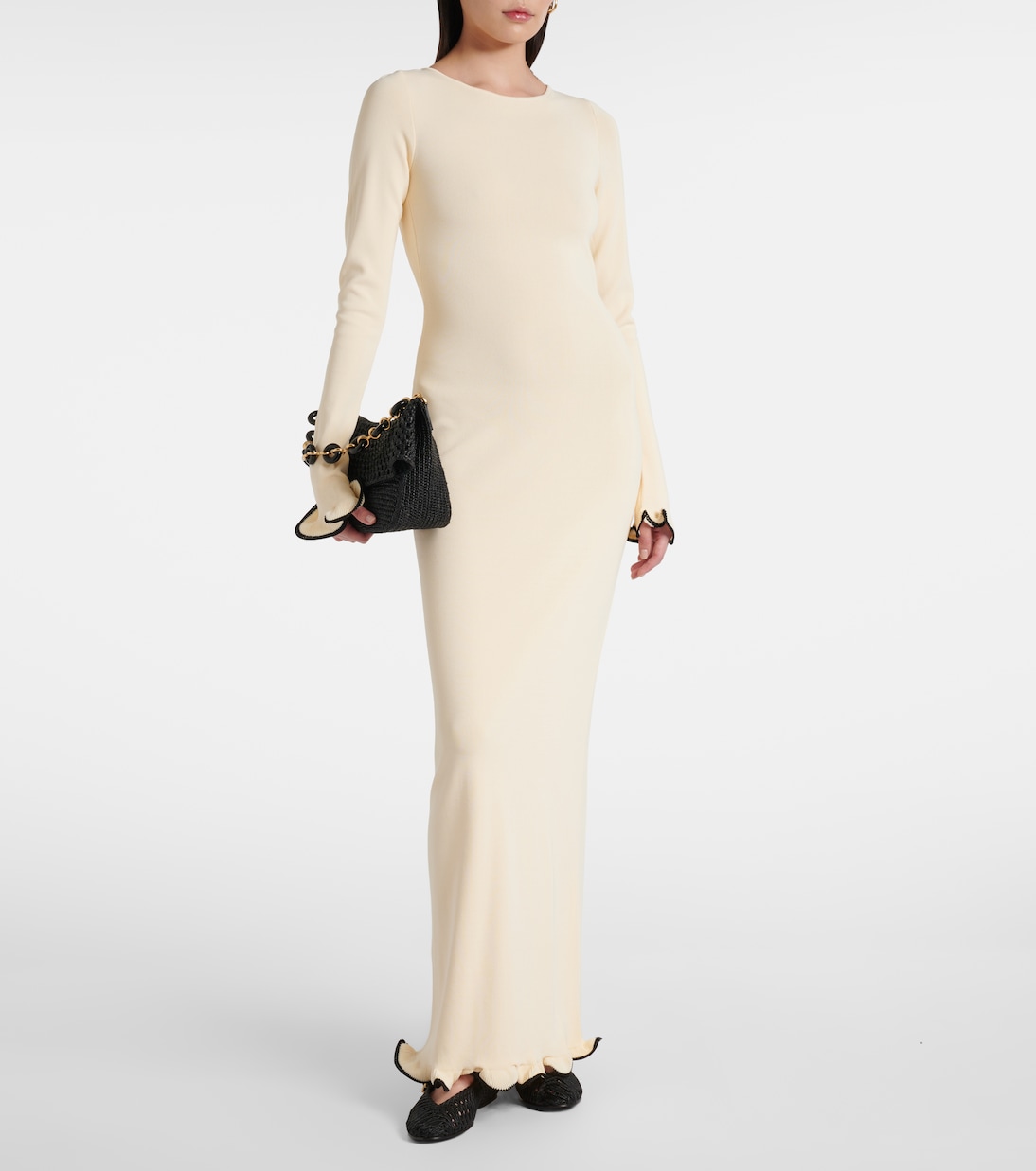 Knitted ruffled maxi dress | Same