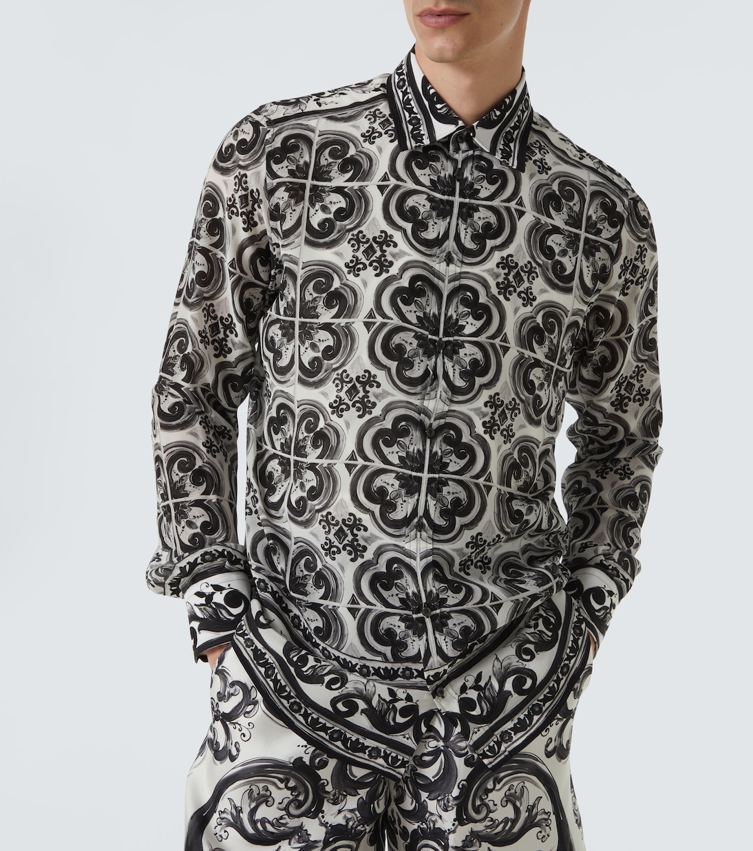 Martini Majolica silk twill shirt | Dolce&Gabbana