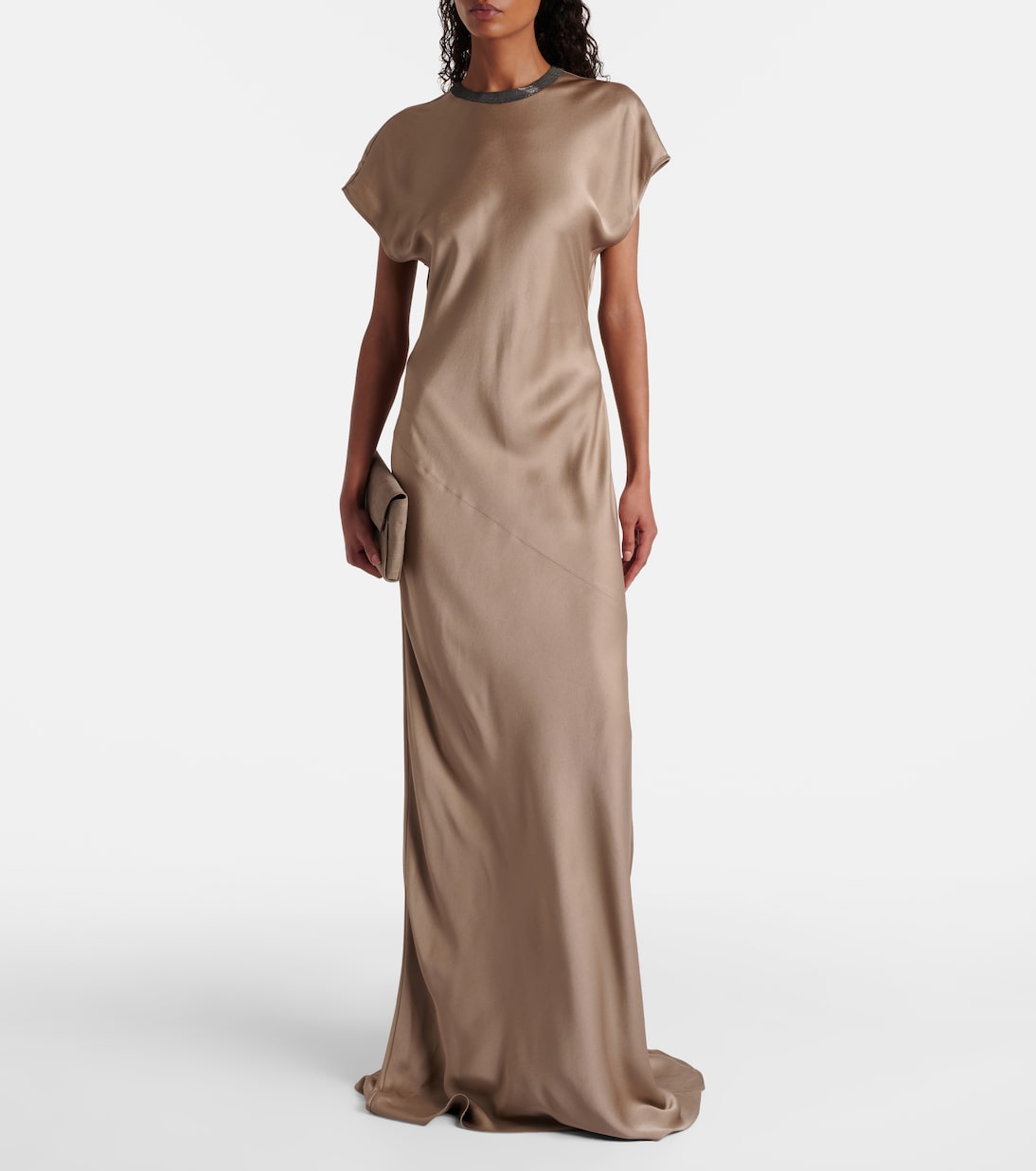 Monili satin gown | Brunello Cucinelli