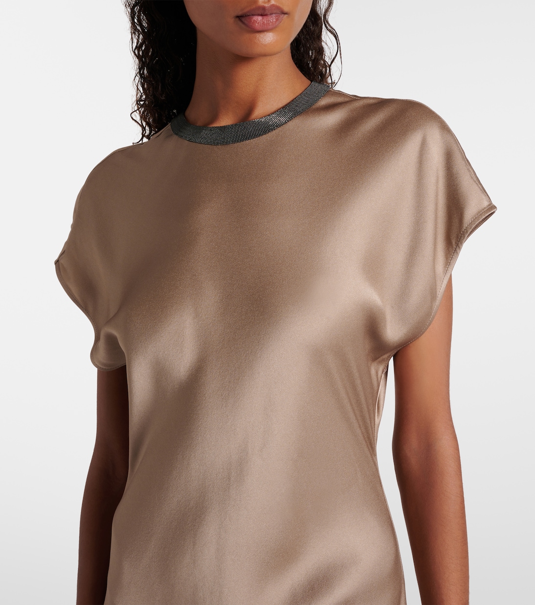 Monili satin gown | Brunello Cucinelli