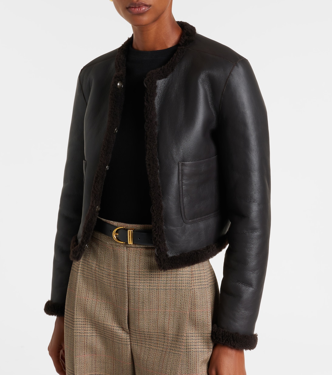Soft Touch cropped reversible leather jacket | Dorothee Schumacher