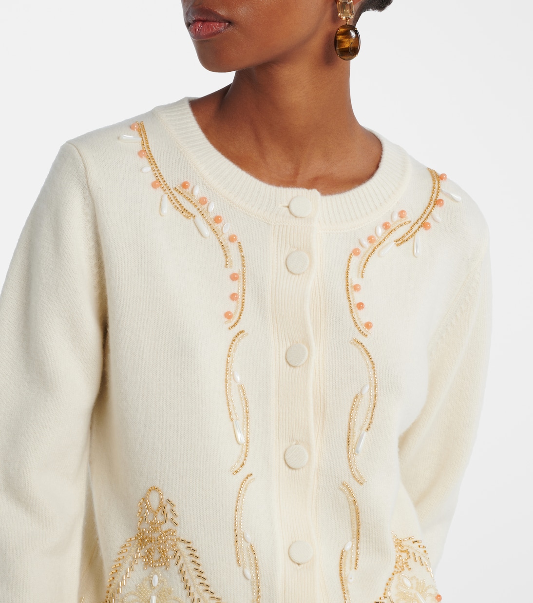 Cardigan in lana con perline | Xu Zhi