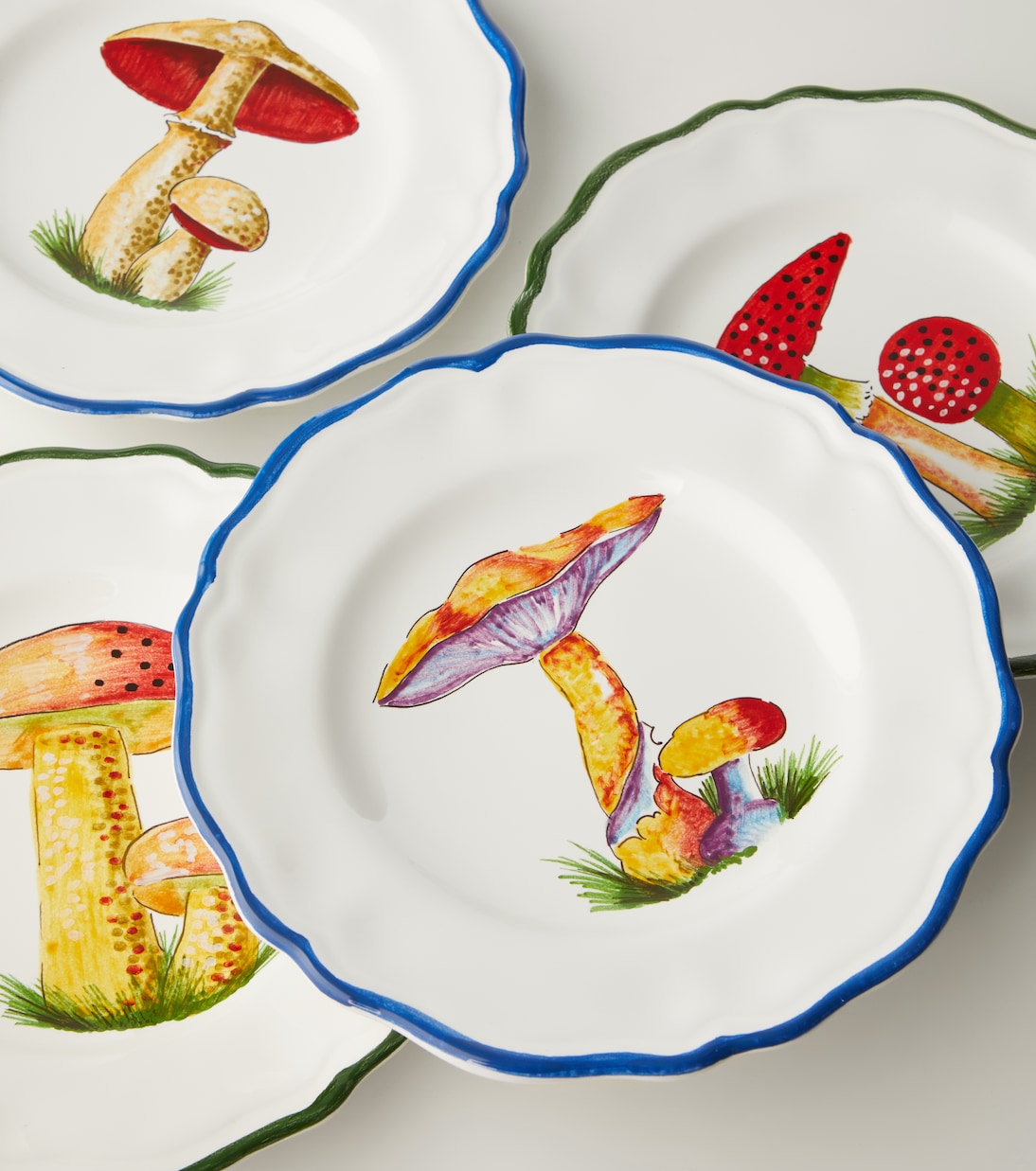 Mushroom set of 4 ceramic side plates | Les-Ottomans