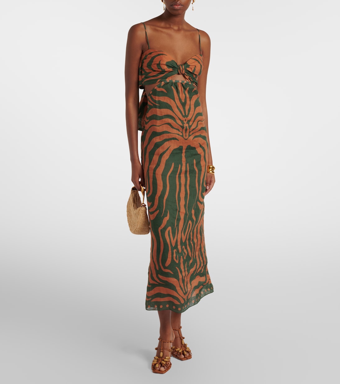 Bedrucktes Maxikleid aus Leinen | Johanna Ortiz