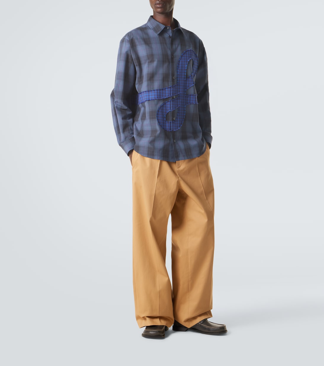 Weite Hose aus Baumwoll-Gabardine | Loewe