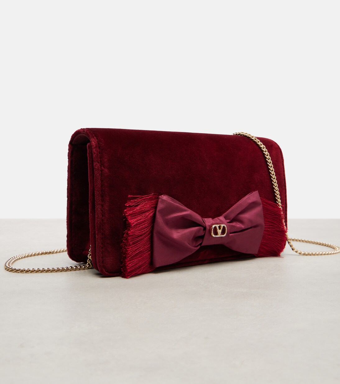 Clutch  VLogo Mini aus Samt | Valentino Garavani