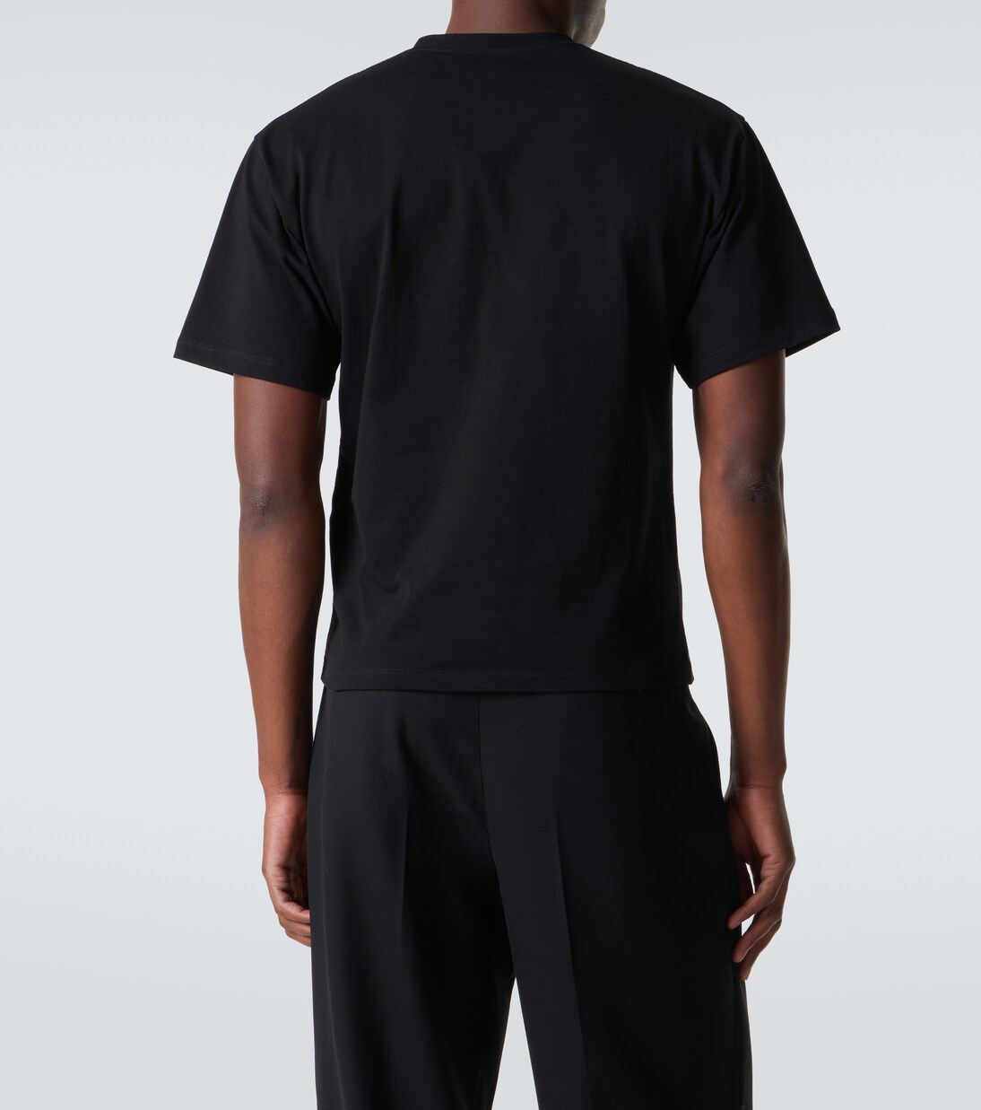 Cropped cotton jersey T-shirt | Saint Laurent