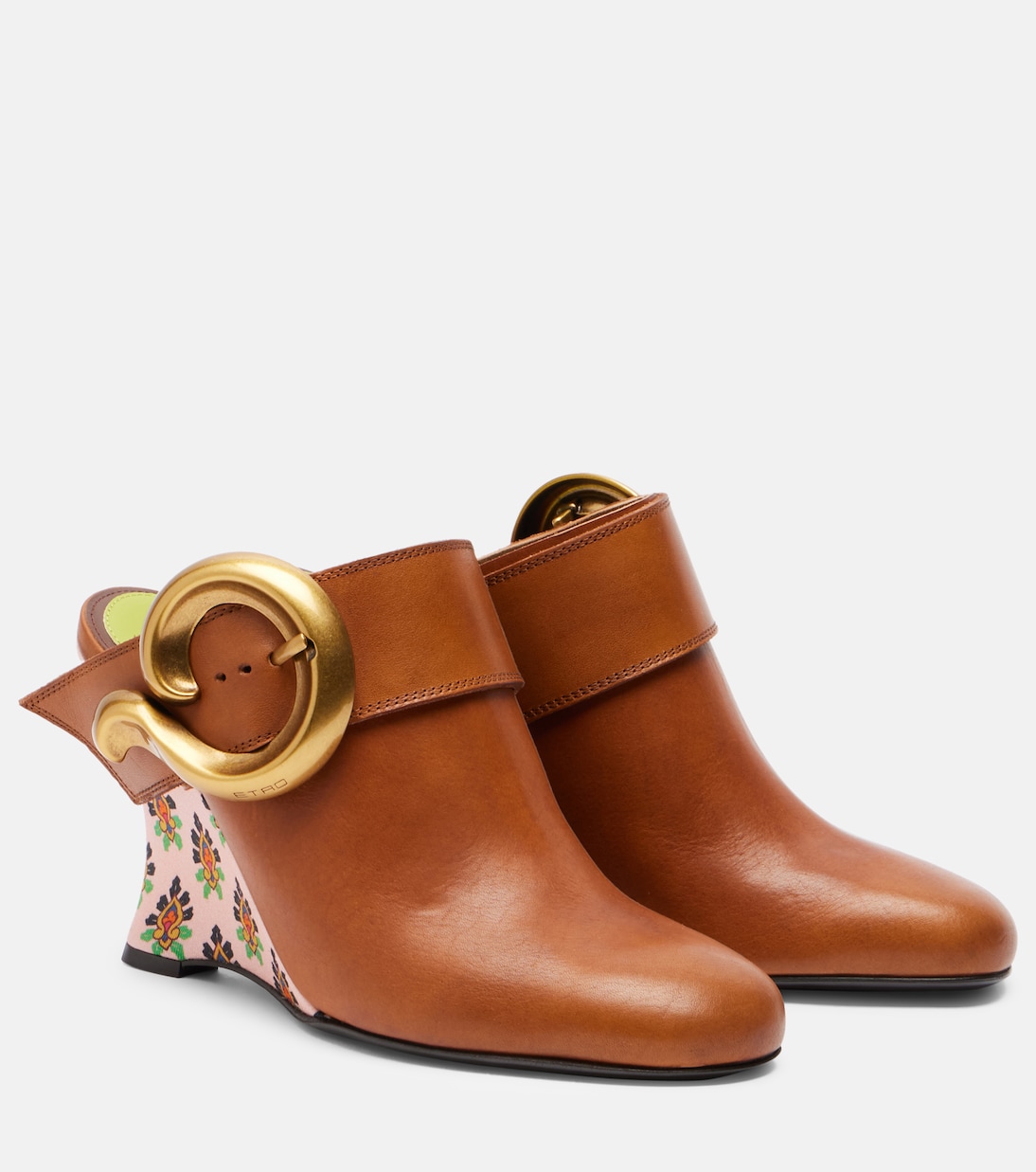 Sabot leather wedges | Etro