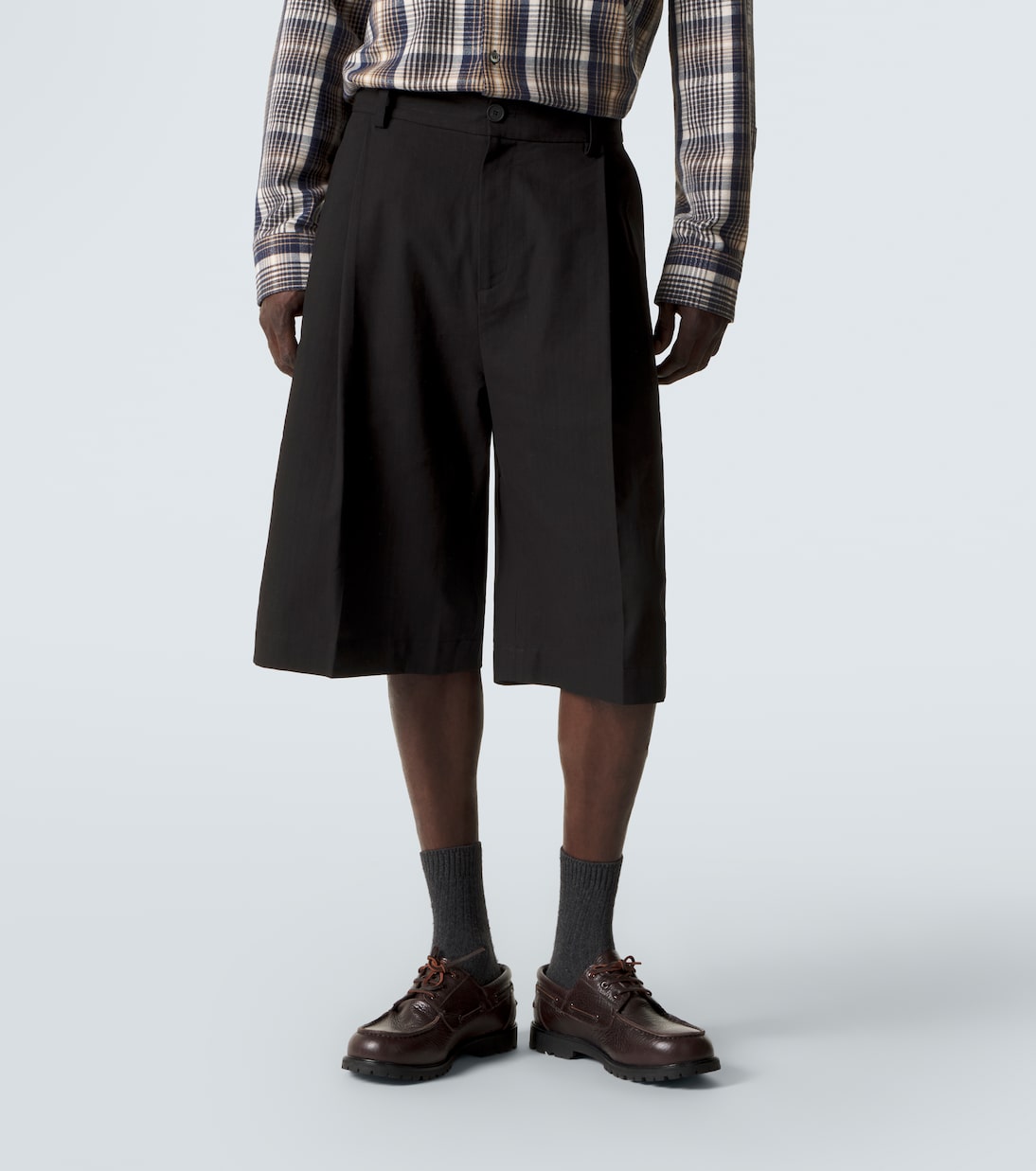 Bermuda-Shorts aus Baumwolle und Leinen | Studio Nicholson