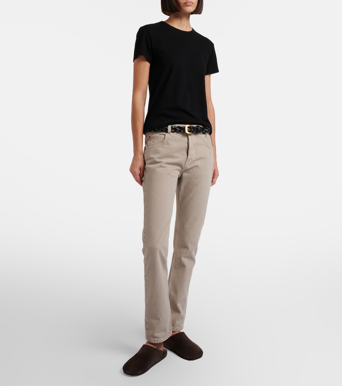 T-shirt Jovita in cotone, cashmere e seta | The Row