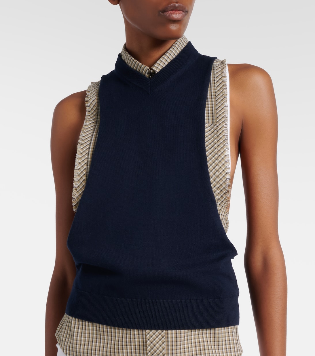 Knitted cotton top | Versace