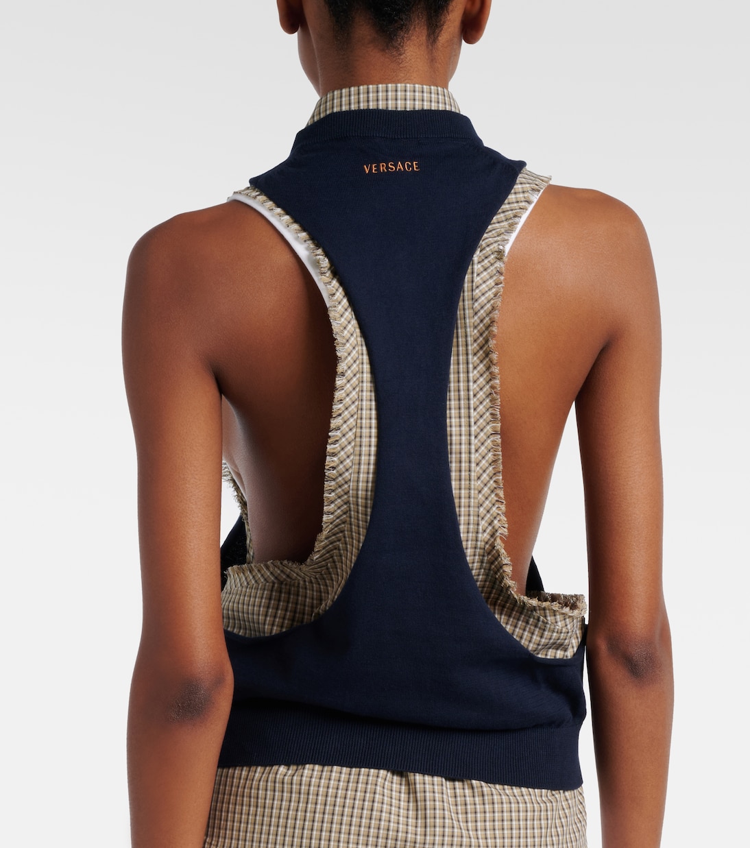 Knitted cotton top | Versace