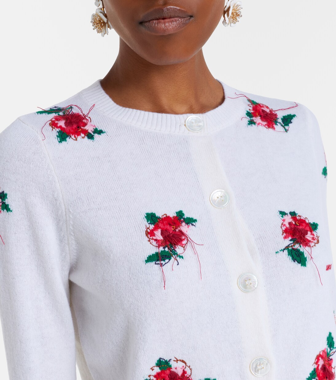 Cárdigan de lana floral | Shushu/Tong