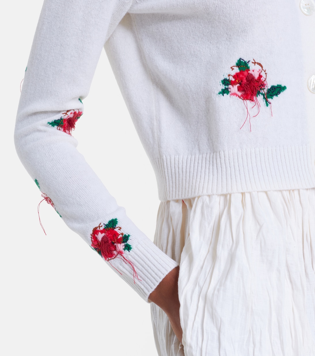Cárdigan de lana floral | Shushu/Tong