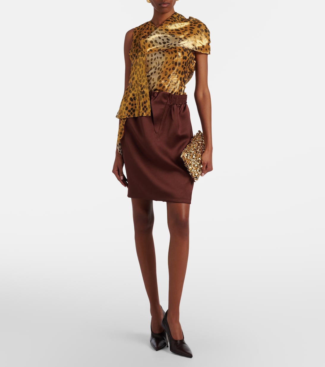 Silk-blend lamé top | Jacques Wei