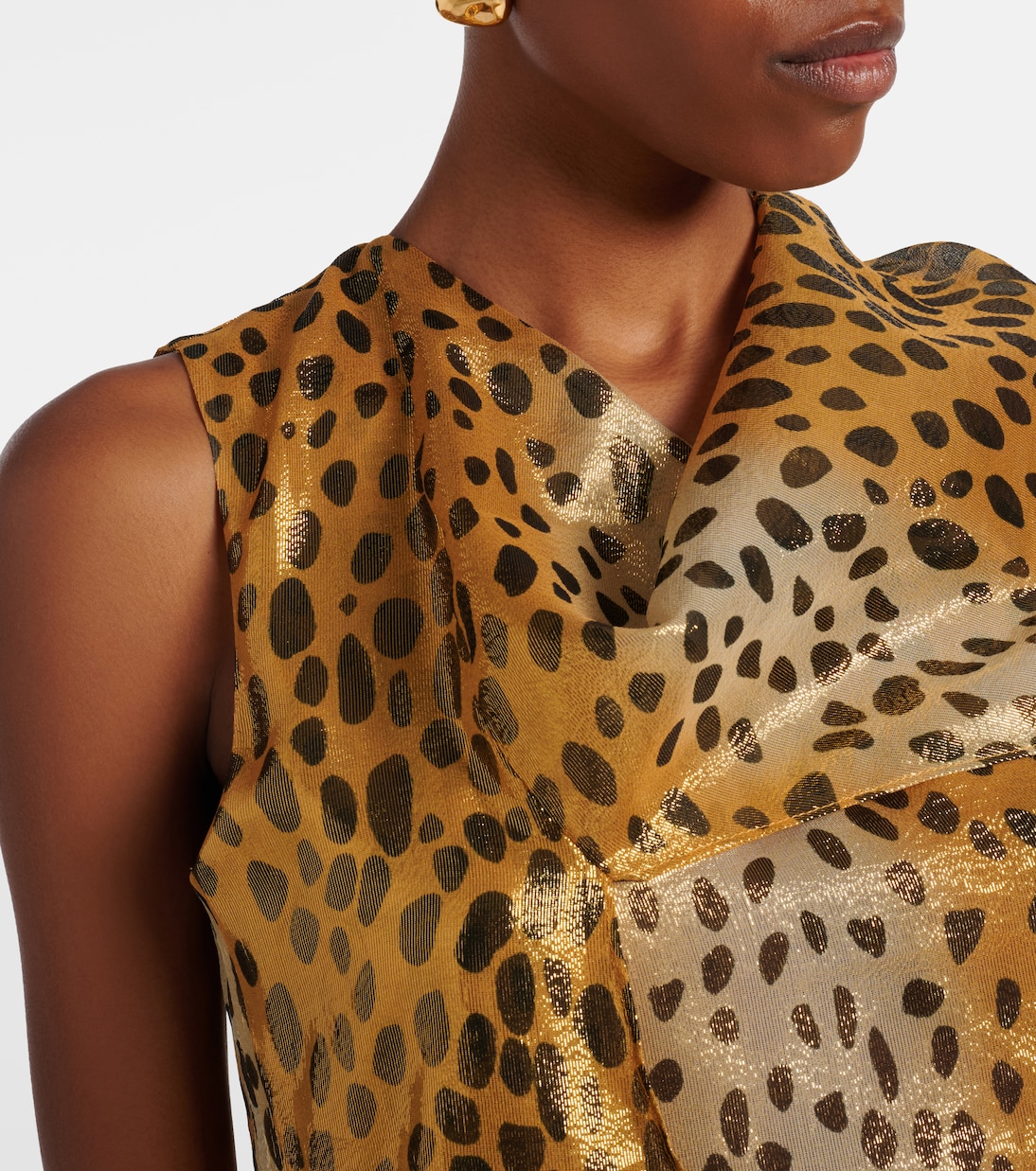 Silk-blend lamé top | Jacques Wei