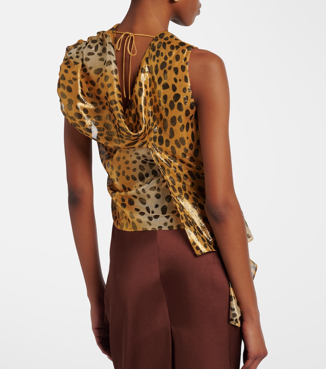 Silk-blend lamé top | Jacques Wei