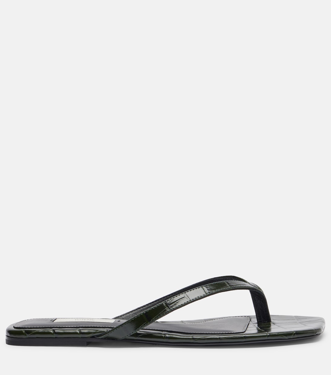 Sandales tongs en cuir effet croco | Toteme