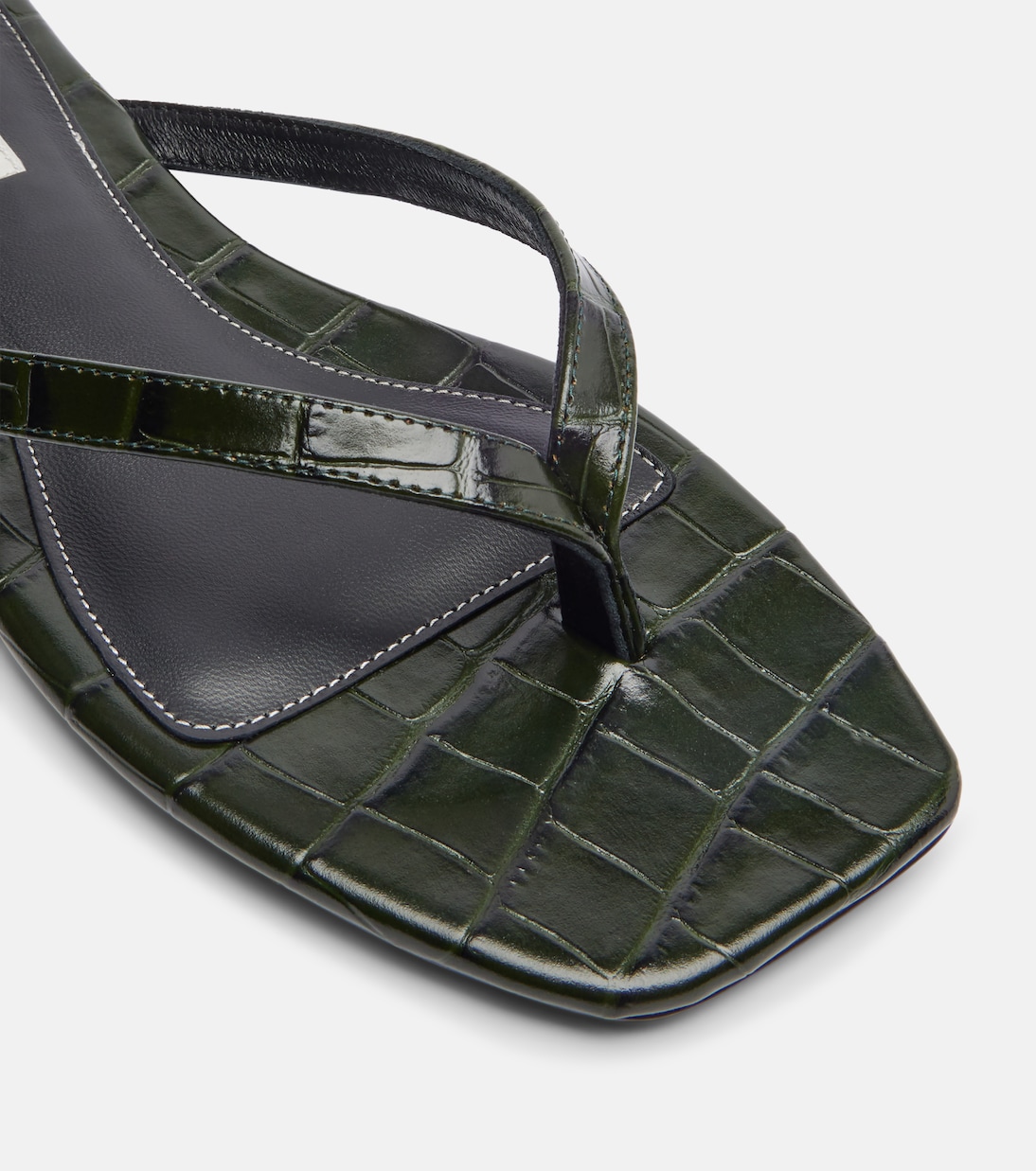 Sandales tongs en cuir effet croco | Toteme