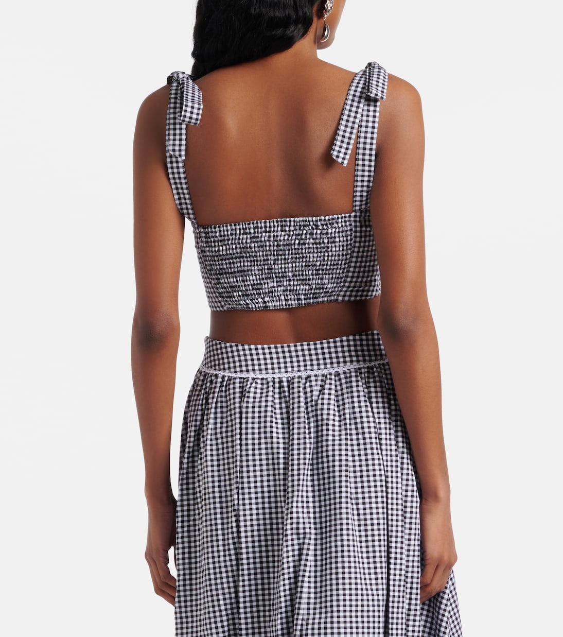 توب كروب من القطن البوبلين بنقشة غينغهام Alba | Bananhot