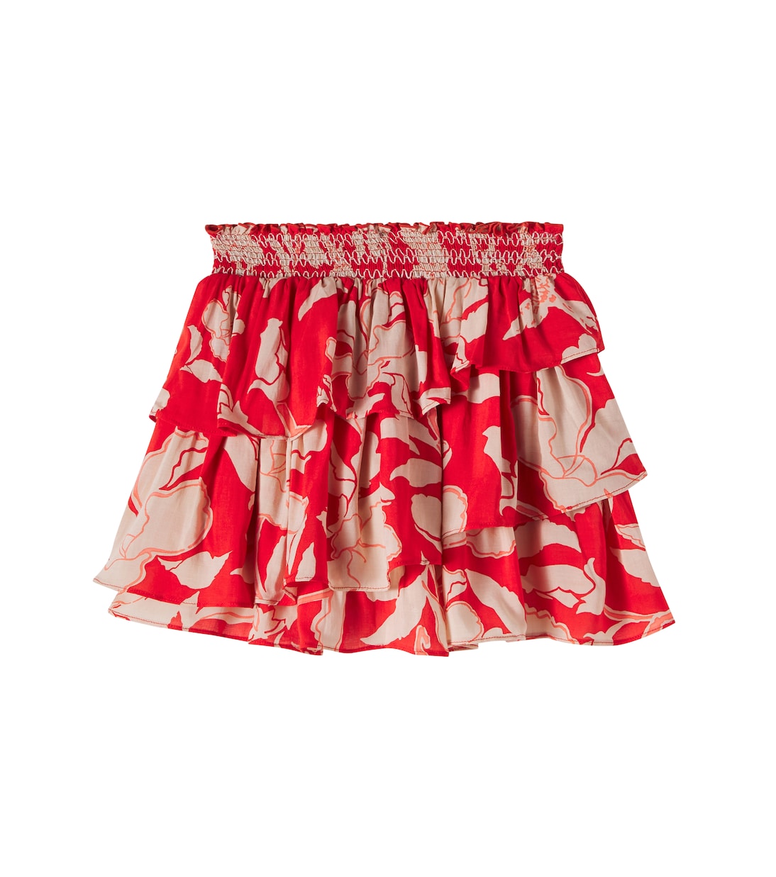 Lilas floral ruffled skirt | Poupette St Barth Kids