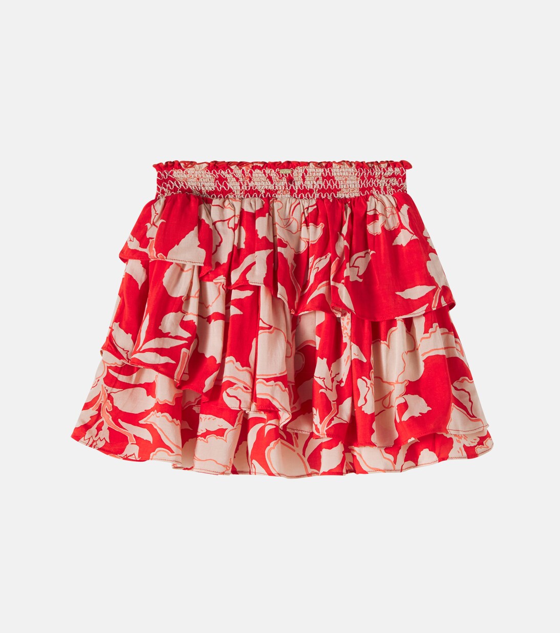 Lilas floral ruffled skirt | Poupette St Barth Kids