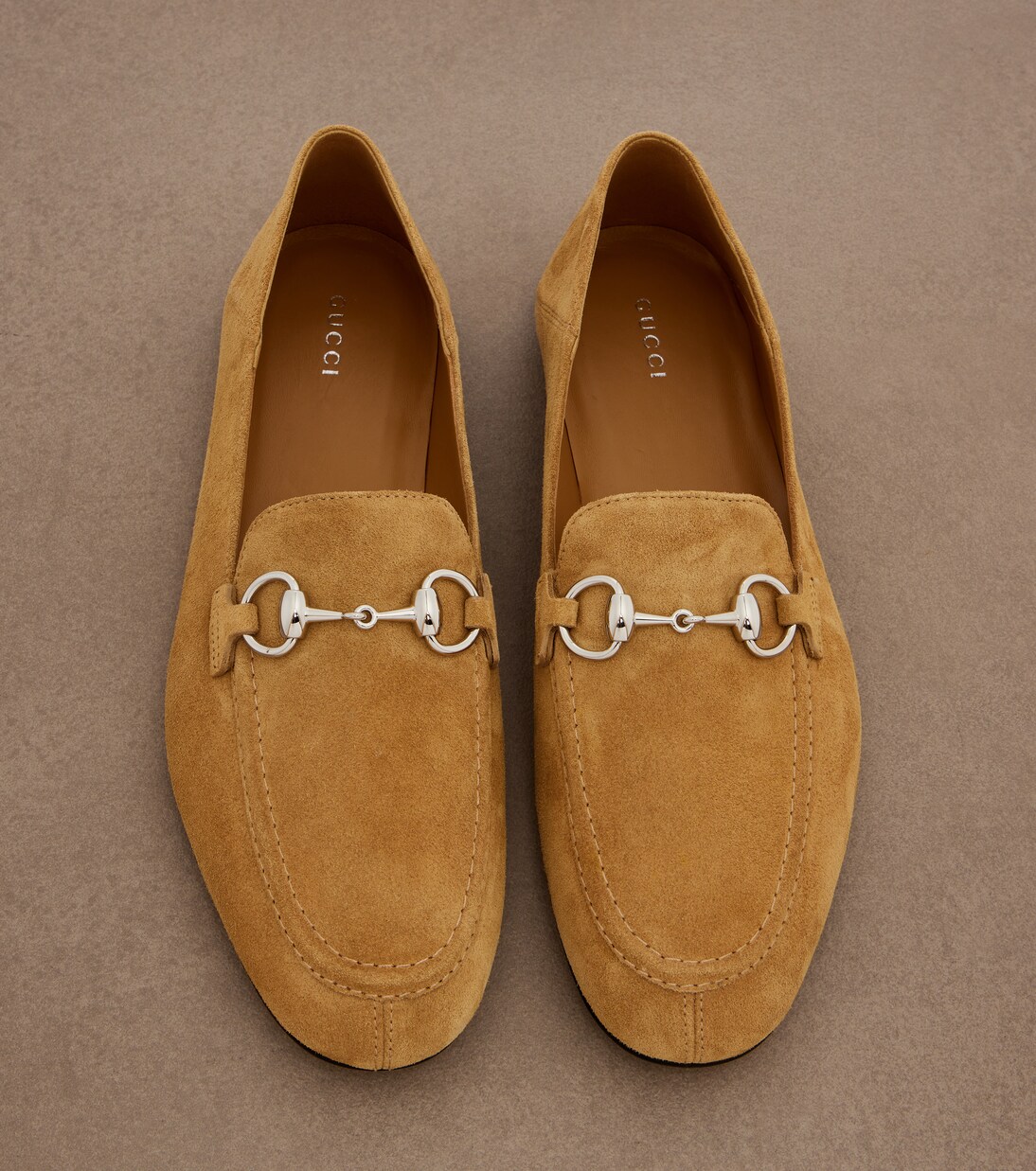 Jordaan Horsebit绒面革乐福鞋 | Gucci