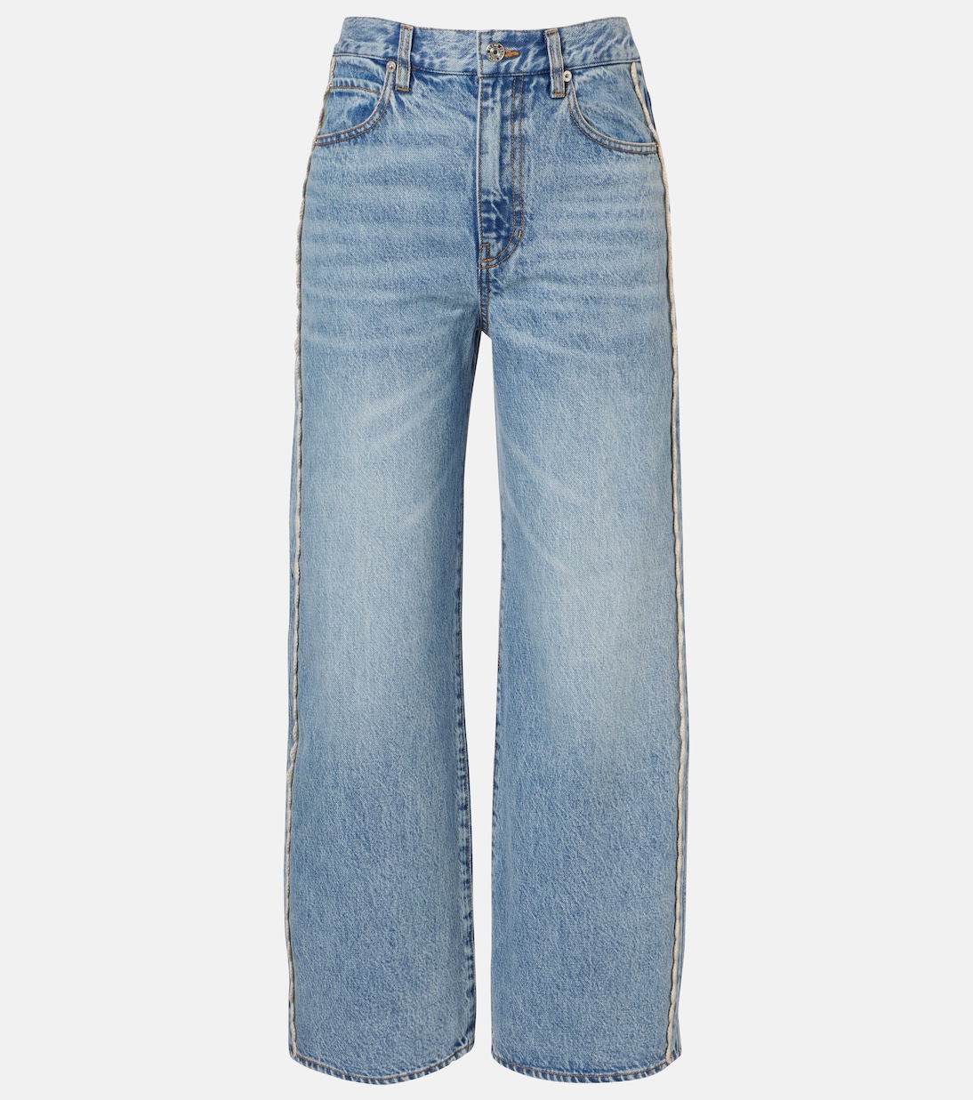 Crochet Bow cropped wide-leg jeans | Frame