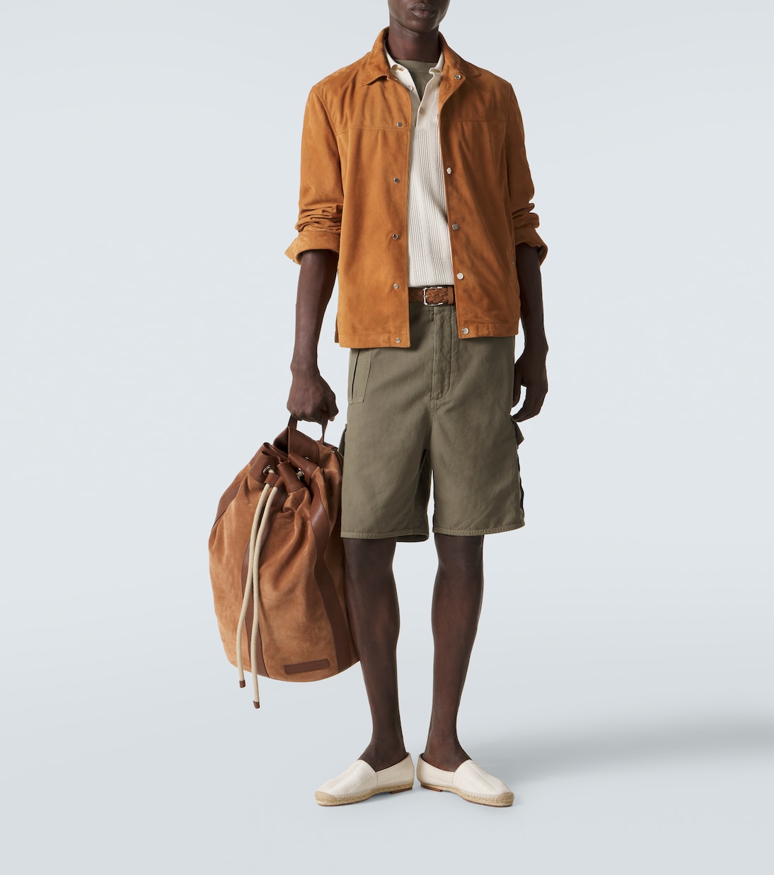 Ribbed-knit cotton polo shirt | Brunello Cucinelli