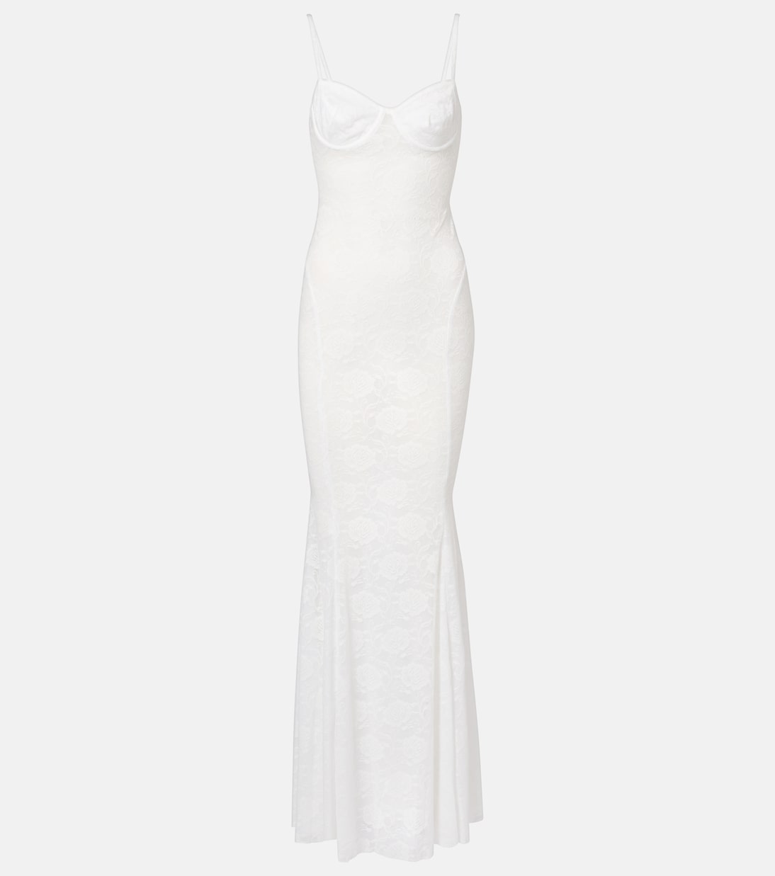 Lace corset fishtail gown | Norma Kamali