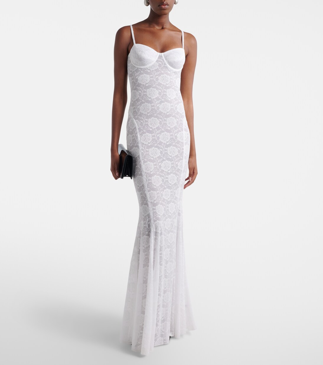 Lace corset fishtail gown | Norma Kamali