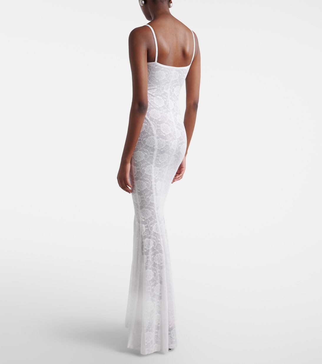 Lace corset fishtail gown | Norma Kamali