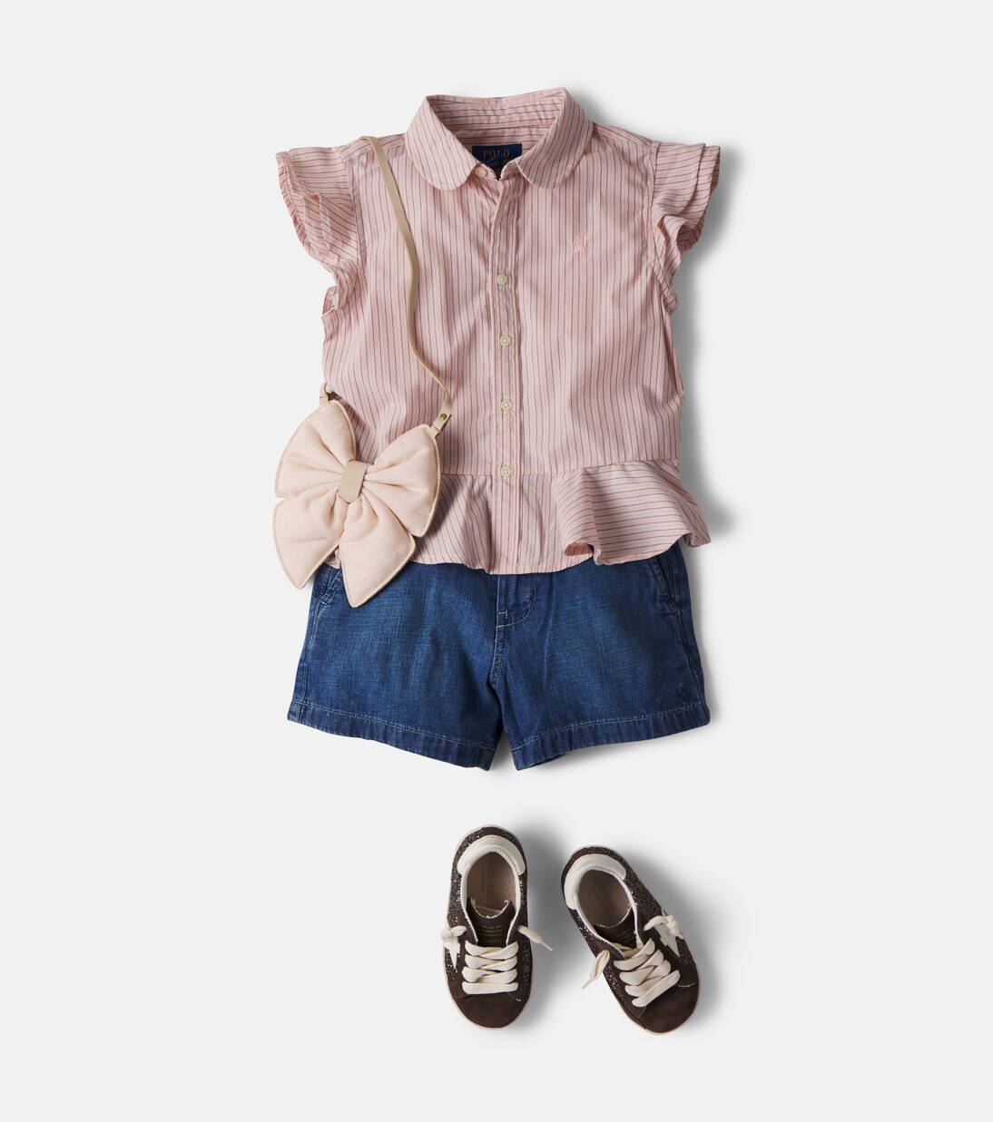 Ruffled striped cotton blouse | Polo Ralph Lauren Kids