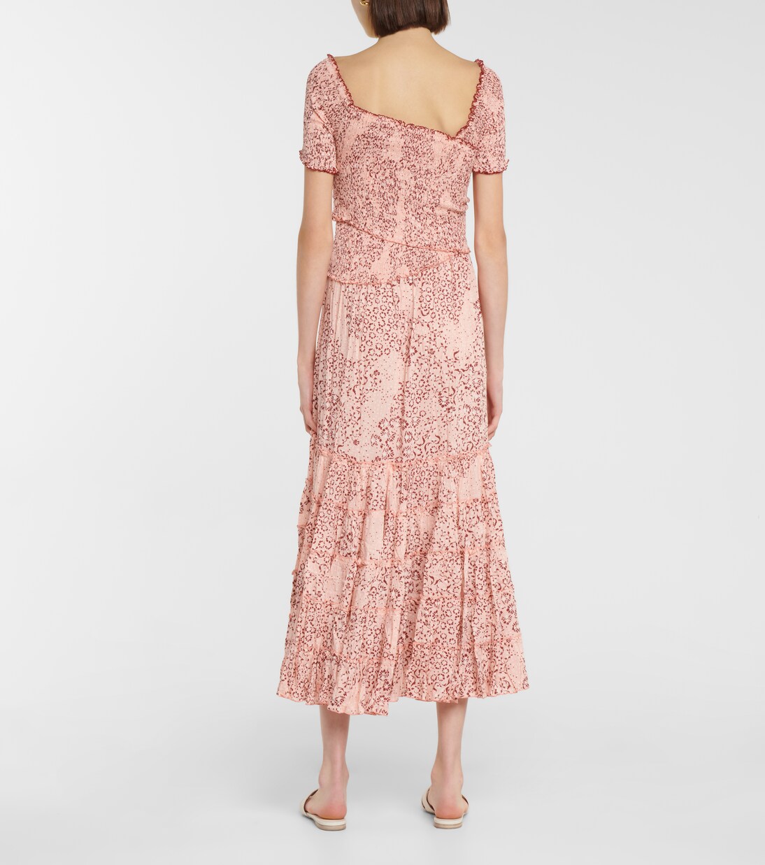 Robe midi Soledad à fleurs | Poupette St Barth