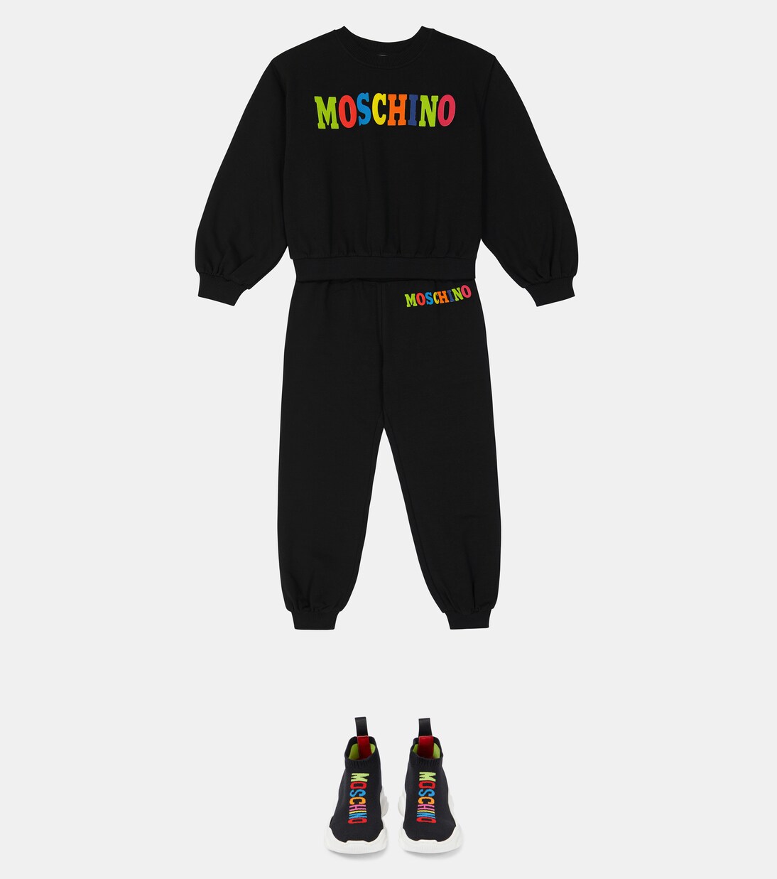 Logo sweatshirt and sweatpants set | Moschino Kids