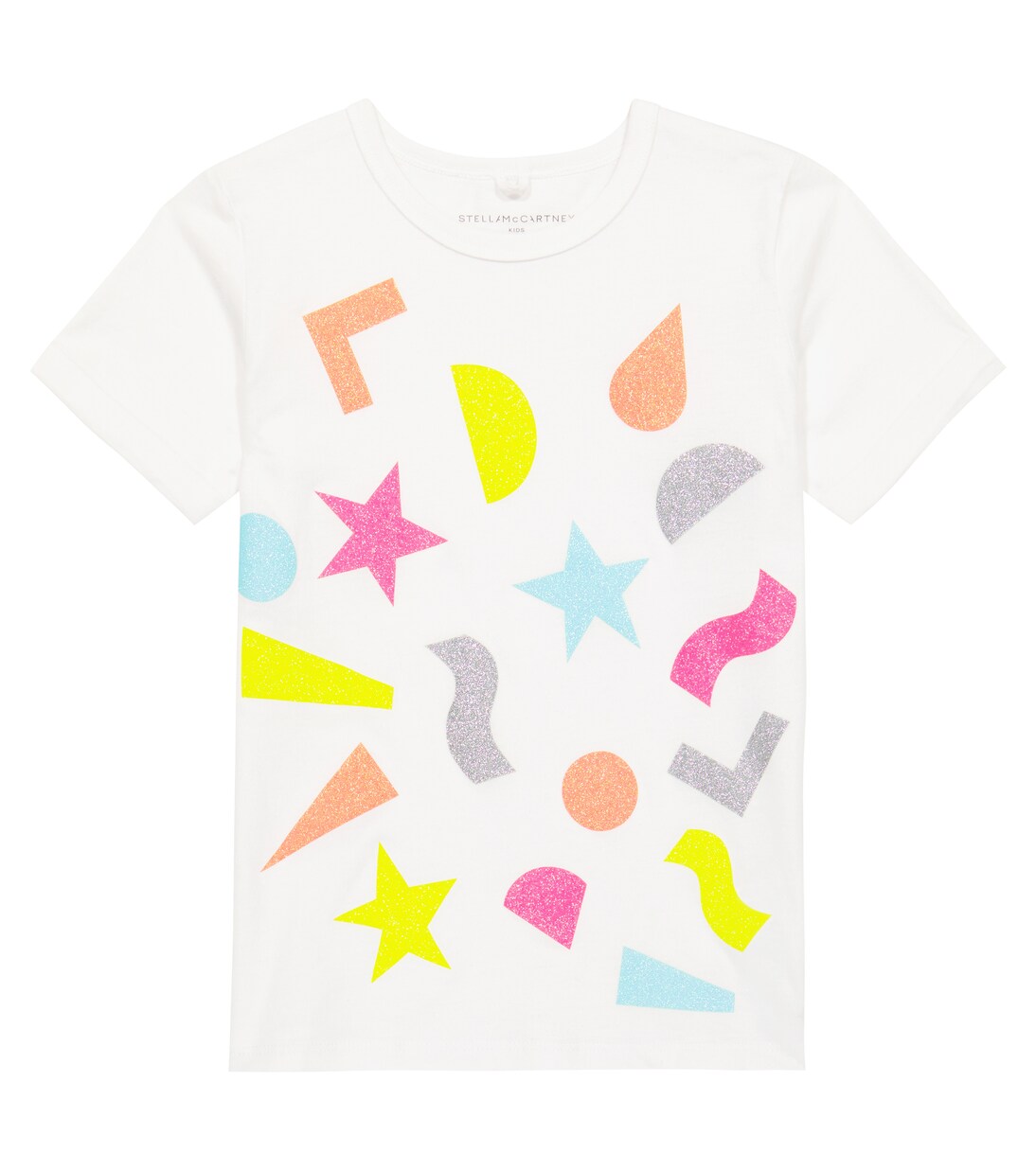 Glitter printed cotton T-shirt | Stella McCartney Kids