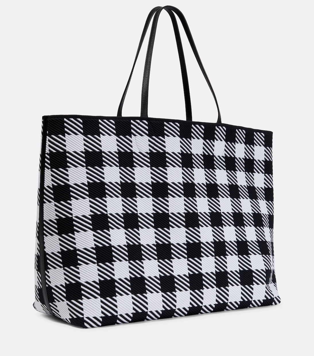 Logo checked tote | Alaïa