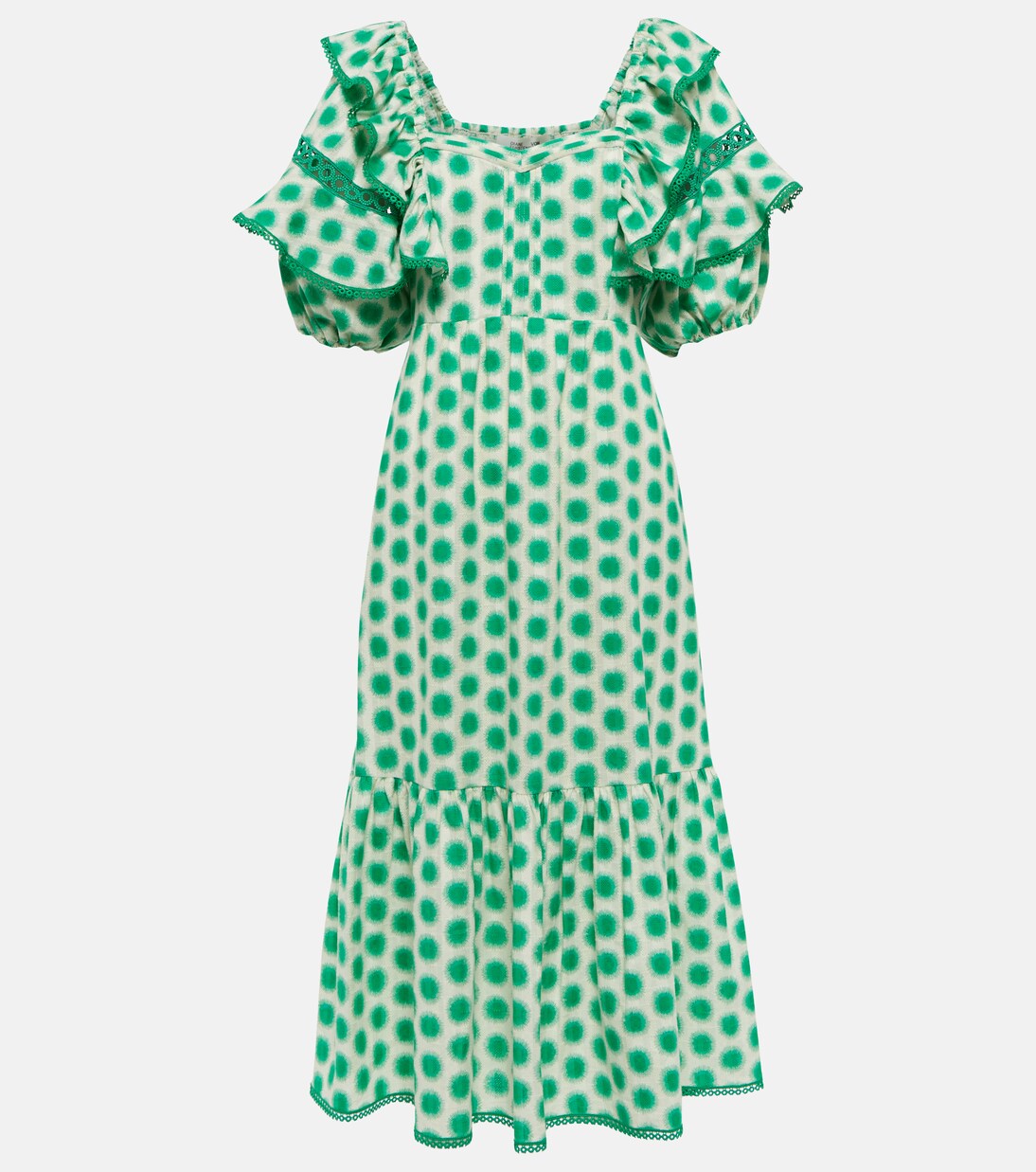 Robe midi Oliver en coton à dentelle | Diane von Furstenberg