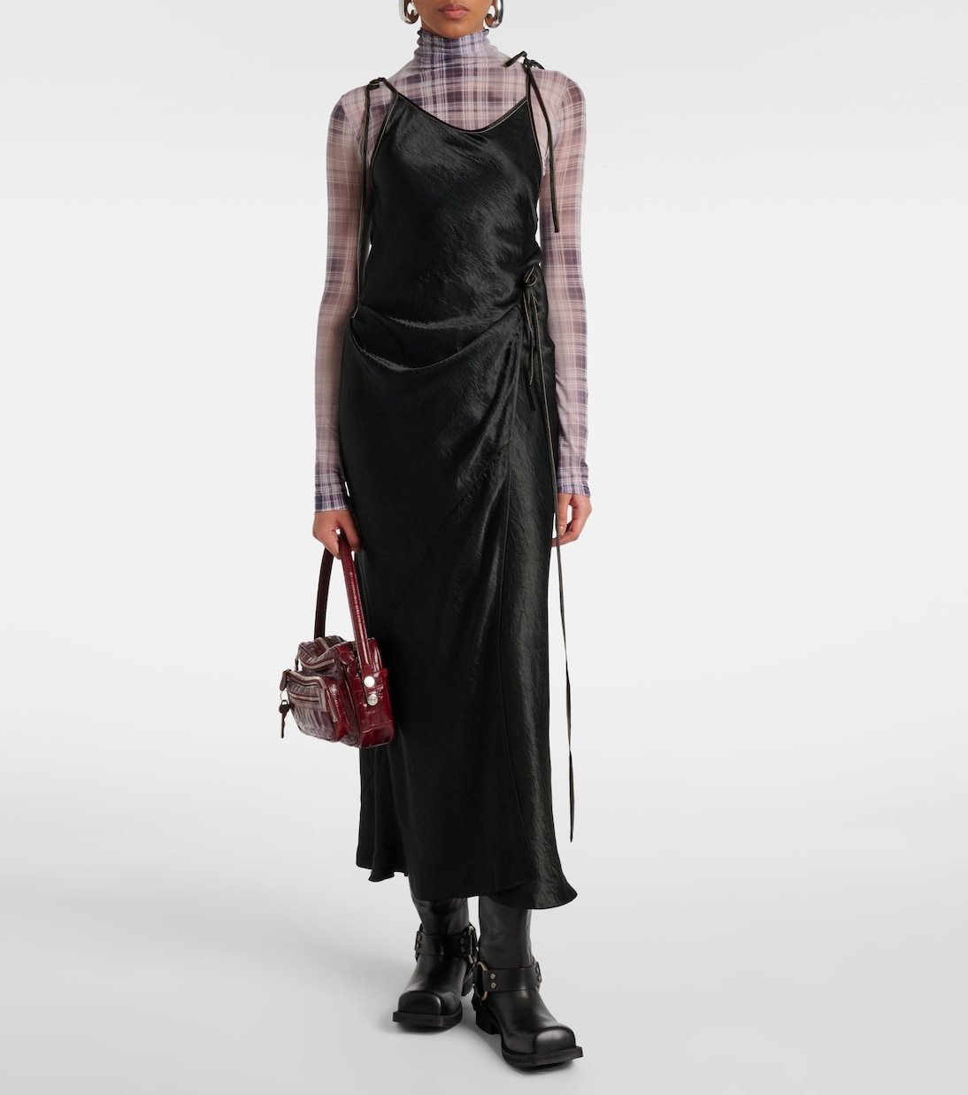 Robe longue en satin | Acne Studios