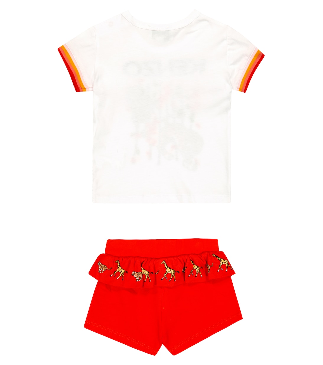 Baby set of printed cotton T-shirt and shorts | Kenzo Kids