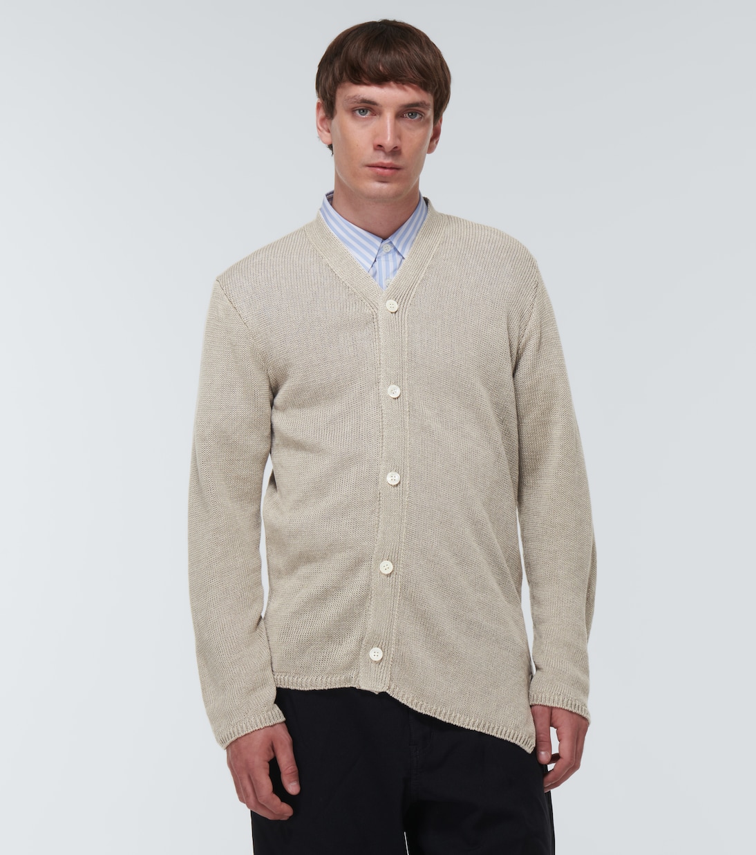 Asymmetrical linen cardigan | Comme des Garçons Homme Deux
