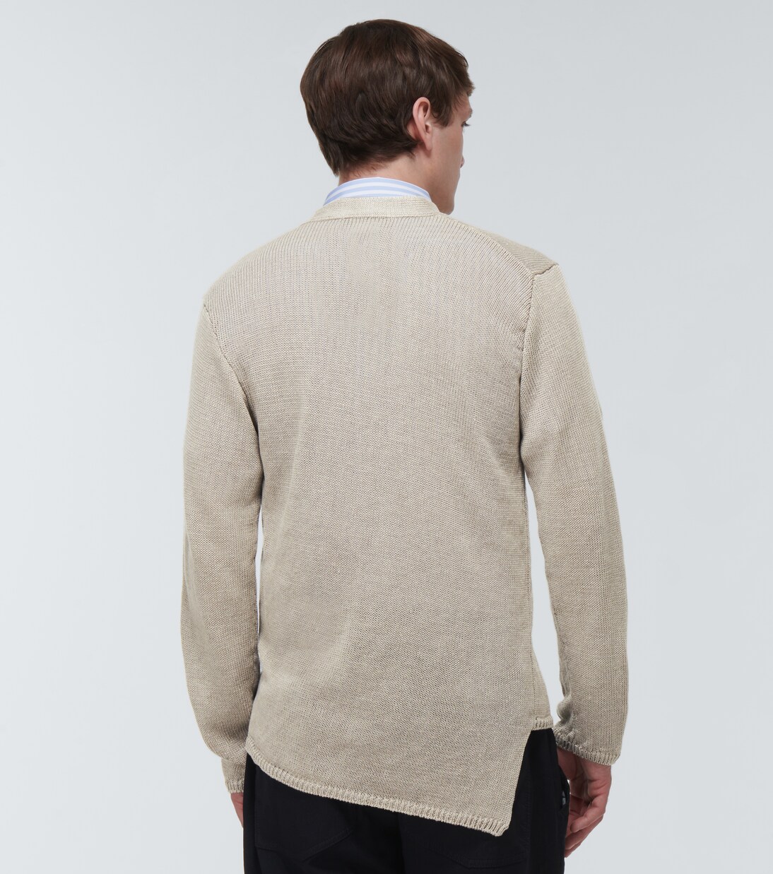 Asymmetrical linen cardigan | Comme des Garçons Homme Deux